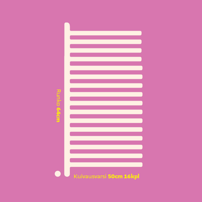 Kuivausoksa Oskari Maxi 16x50cm valkoinen