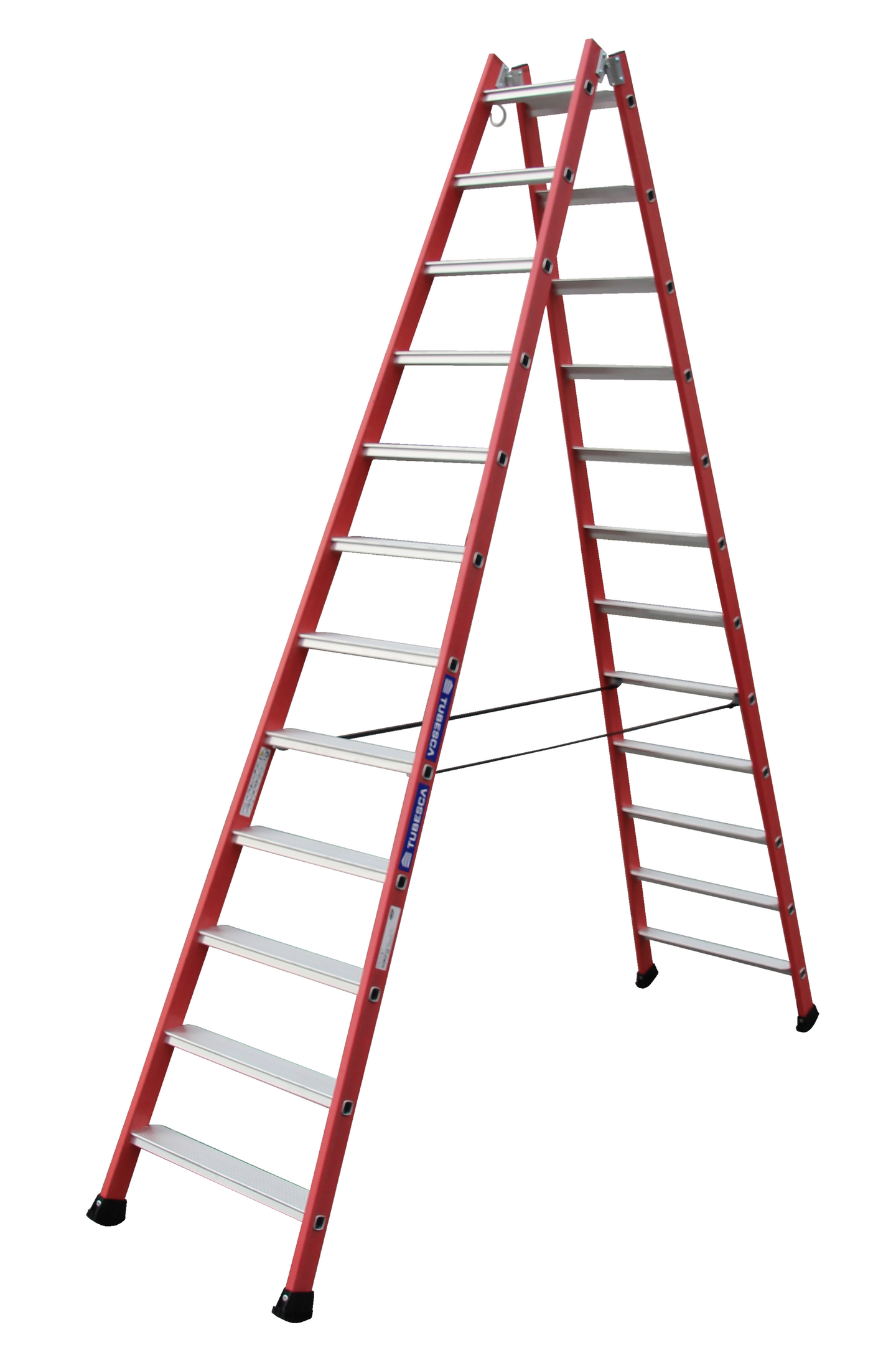 Kaksipuoliset tikkaat Skeppshult 12 askelmaa lasikuitua