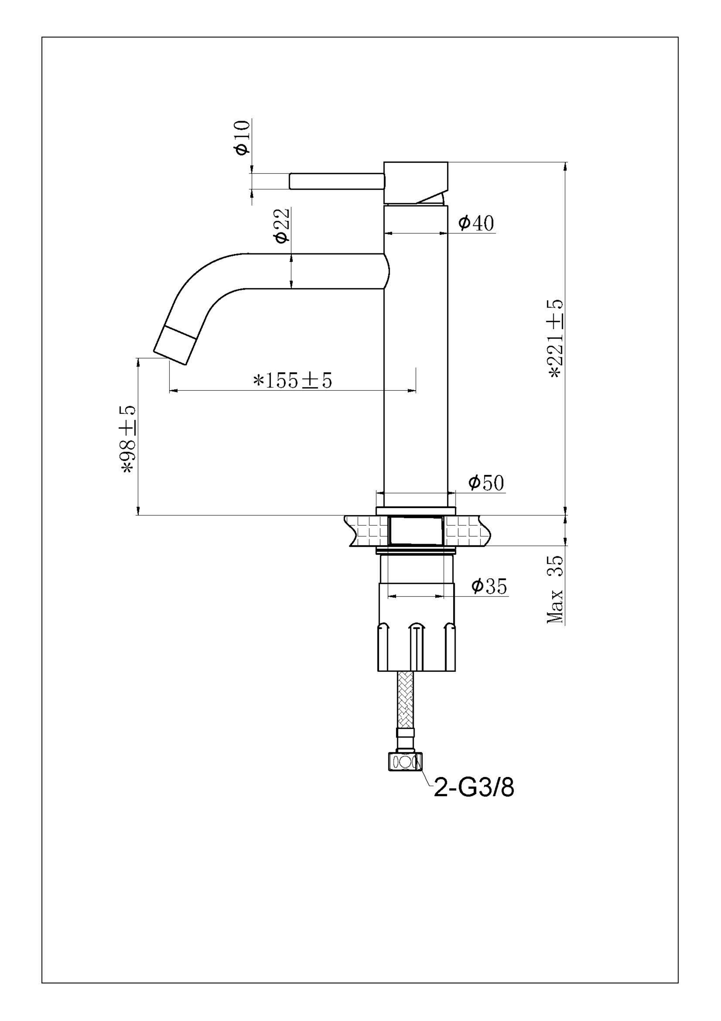 Pesuallashana Tammiholma PAA1PO Inox A1 kiiltävä