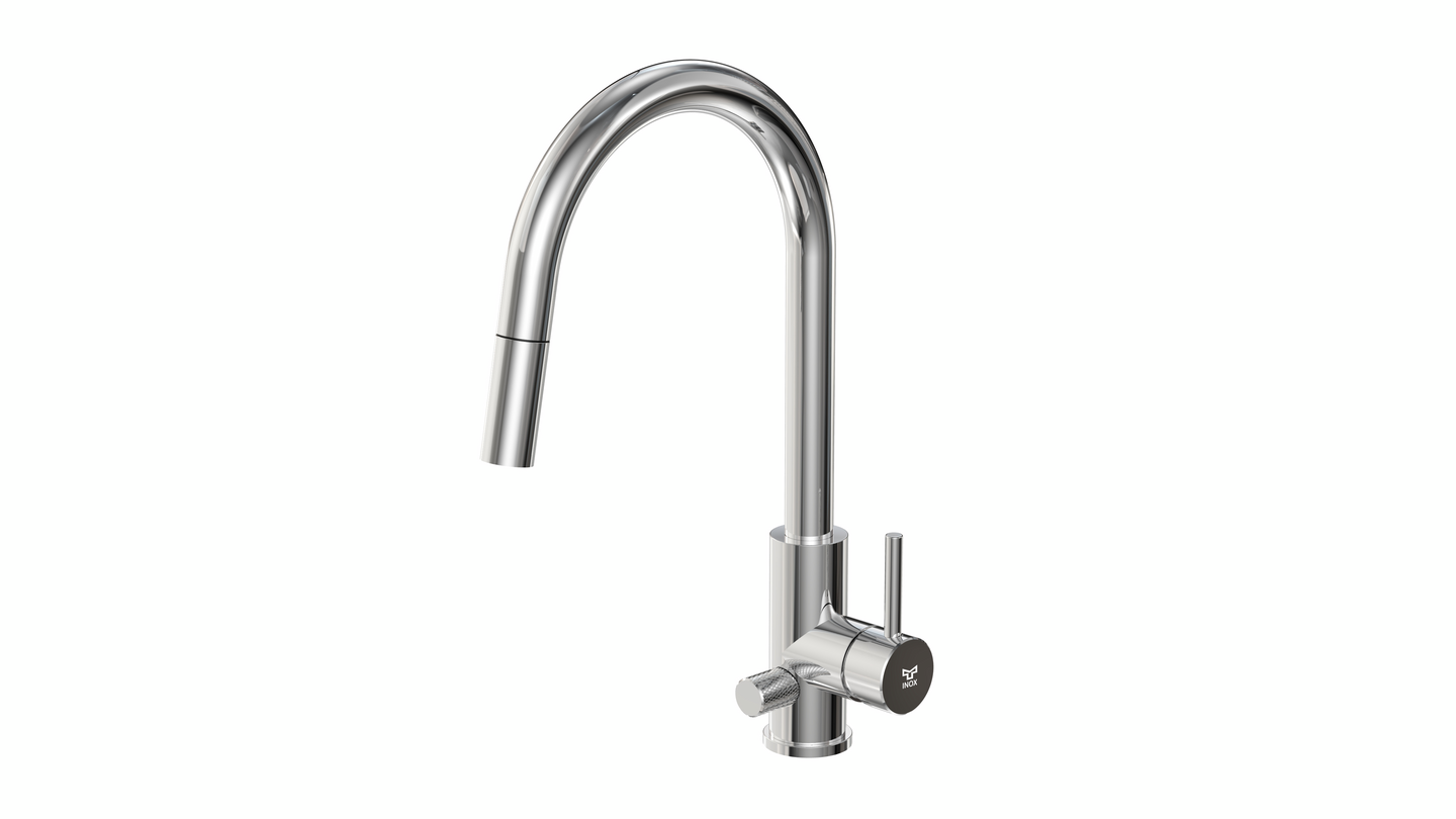 Keittiöhana Tammiholma ulosvedettävä KHCSQ1APKPO Inox Q1 PKV kiiltävä