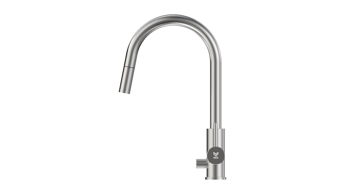 Keittiöhana Tammiholma ulosvedettävä KHCSQ1APKBR Inox Q1 PKV harjattu