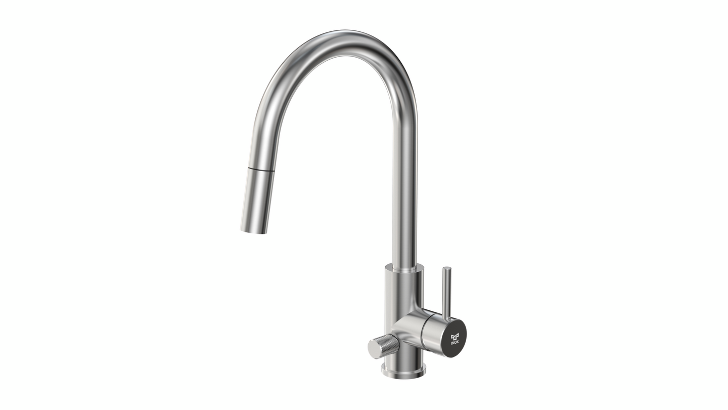 Keittiöhana Tammiholma ulosvedettävä KHCSQ1APKBR Inox Q1 PKV harjattu