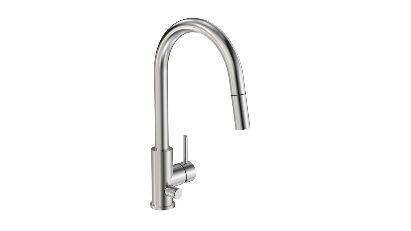 Keittiöhana Tammiholma ulosvedettävä KHCSQ1APKBR Inox Q1 PKV harjattu