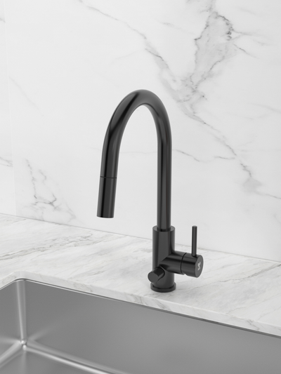 Keittiöhana Tammiholma ulosvedettävä KHCSQ1APKMB Inox Q1 PKV musta