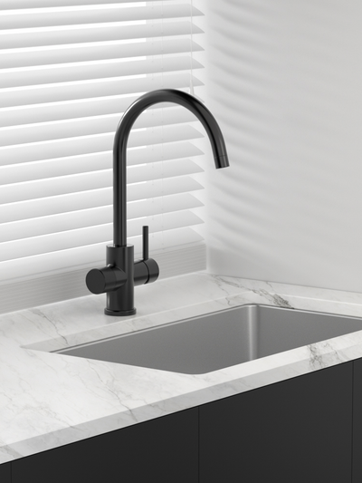 Keittiöhana Tammiholma C-putki KHCQ1APKMB Inox Q1 PKV musta