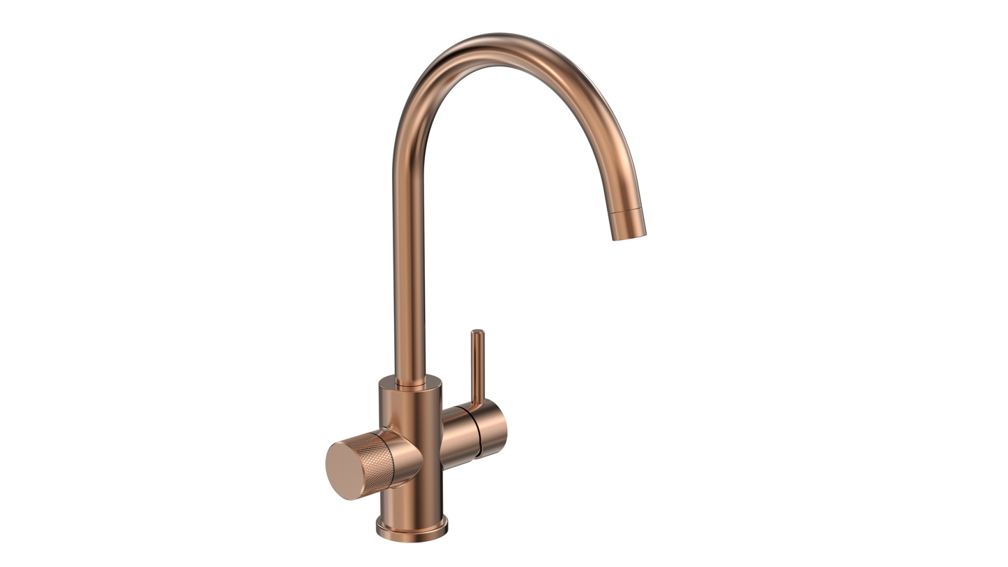 Keittiöhana Tammiholma C-putki KHCQ1APKRG Inox Q1 PKV ruusukulta