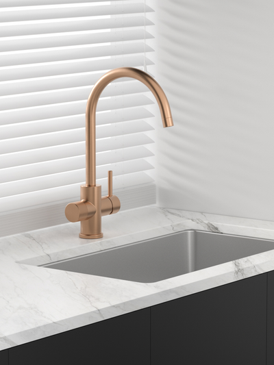 Keittiöhana Tammiholma C-putki KHCQ1APKRG Inox Q1 PKV ruusukulta