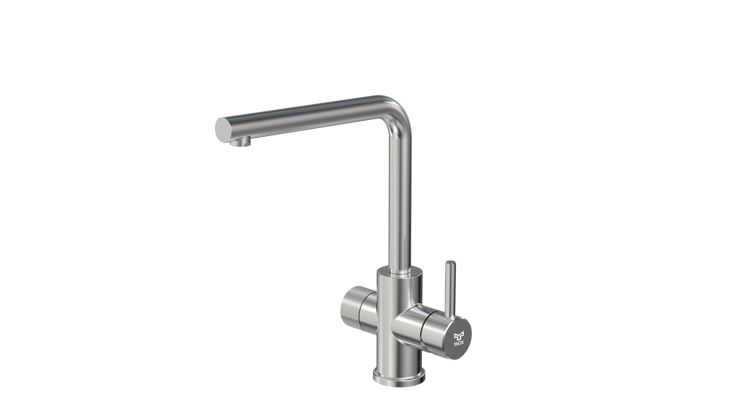 Keittiöhana Tammiholma L-putki KHLQ1APKBR Inox Q1 PKV harjattu