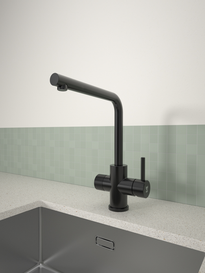 Keittiöhana Tammiholma L-putki KHLQ1APKMB Inox Q1 PKV musta