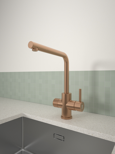 Keittiöhana Tammiholma L-putki KHLQ1APKRG Inox Q1 PKV ruusukulta