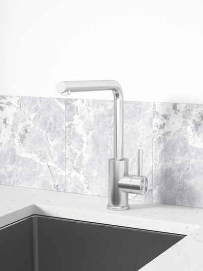 Keittiöhana Tammiholma L-putki KHLQ1BR Inox Q1 harjattu