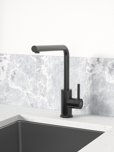 Keittiöhana Tammiholma L-putki KHLQ1MB Inox Q1 musta