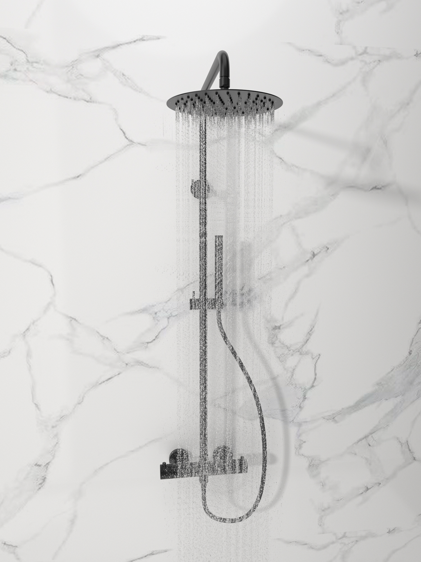 Sadesuihku Tammiholma SSQ1MB Inox Q1 musta