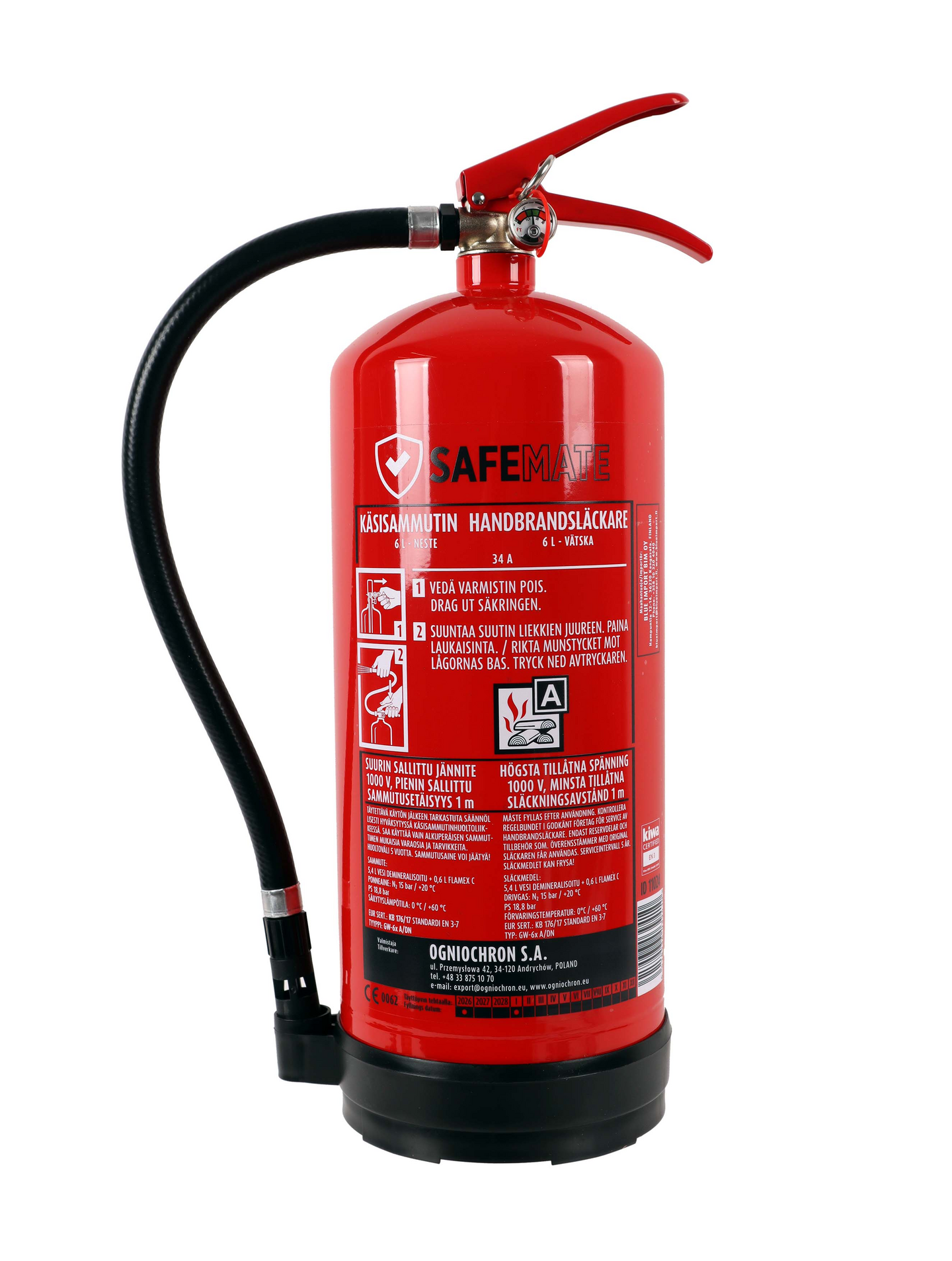 Nestesammutin SafeMate 6L 34A fluorivapaa