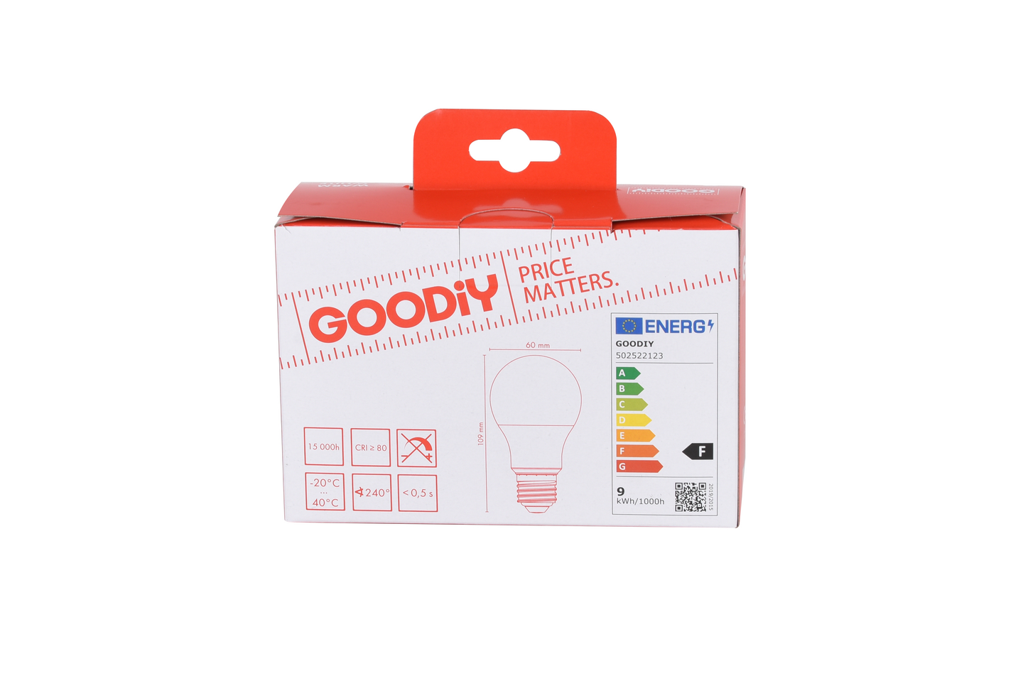 Led-vakiolamppu Goodiy A60 806lm 8,6W 2700K E27 3kpl