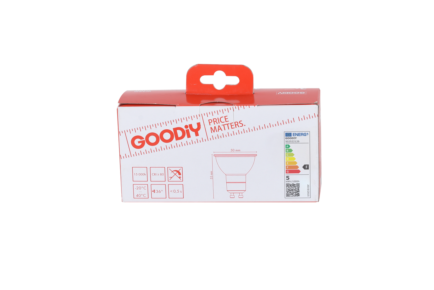 Led-kohdelamppu Goodiy PAR16 345lm 4,7W 2700K GU10 lasi 3kpl