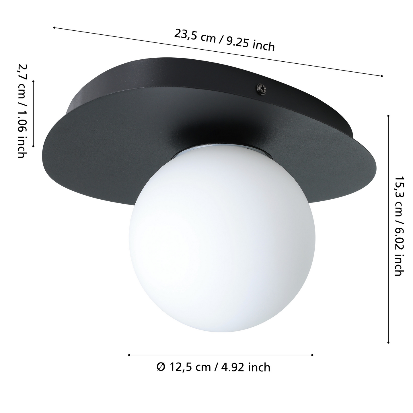 Kylpyhuoneen seinä/kattovalaisin EGLO Castrovido 4,2W G9 LED IP44 musta