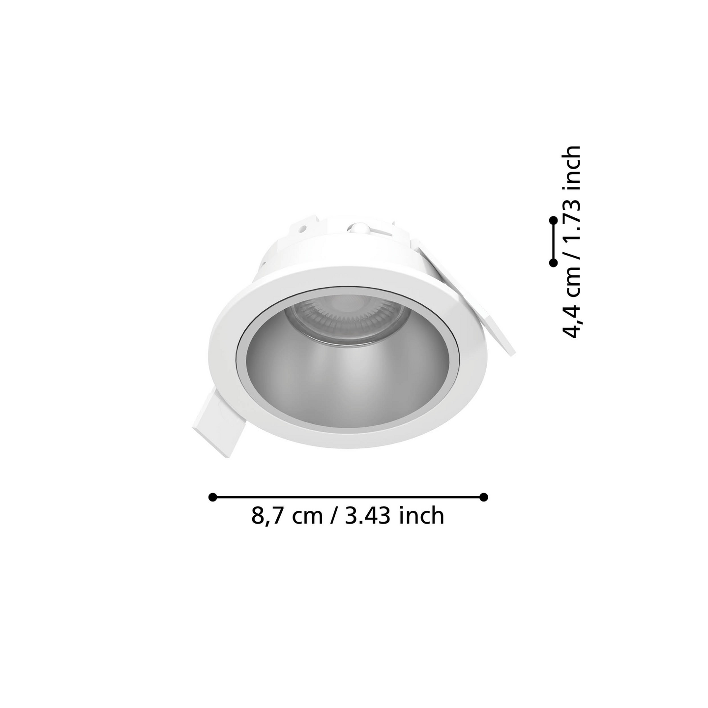 Alasvalo EGLO Yebra led CCT 87mm 4,8W 480lm himmennettävä IP44 valkoinen