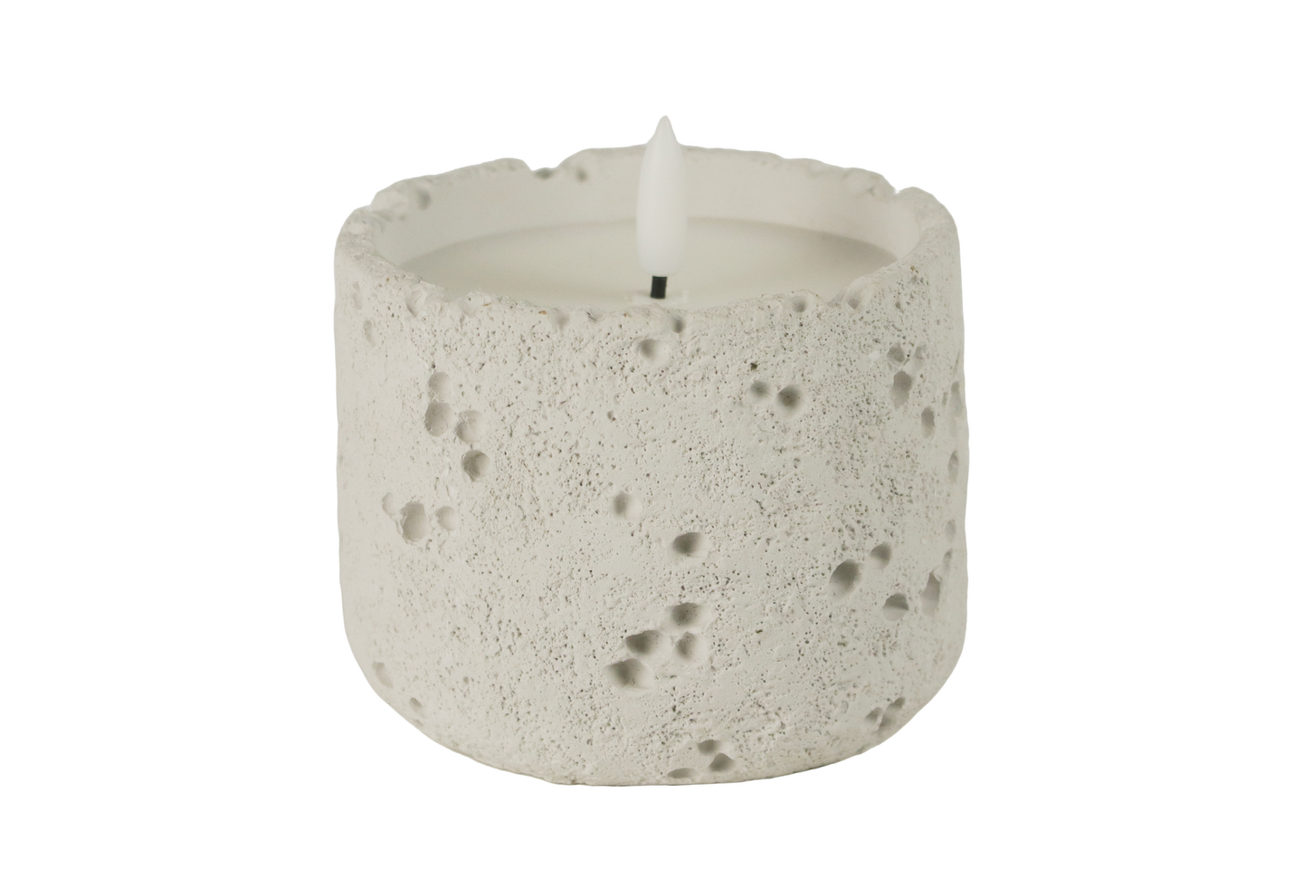 LED-kynttilä Cello Cement 8cm valkoinen IP20