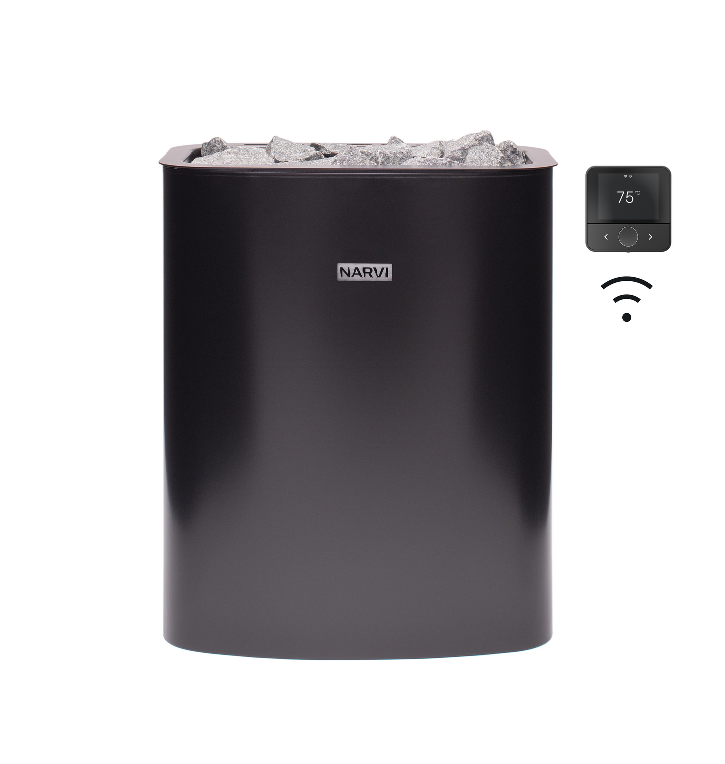 Sähkökiuas Narvi NC Electric Flow Wifi -ohjain 6,0kW musta