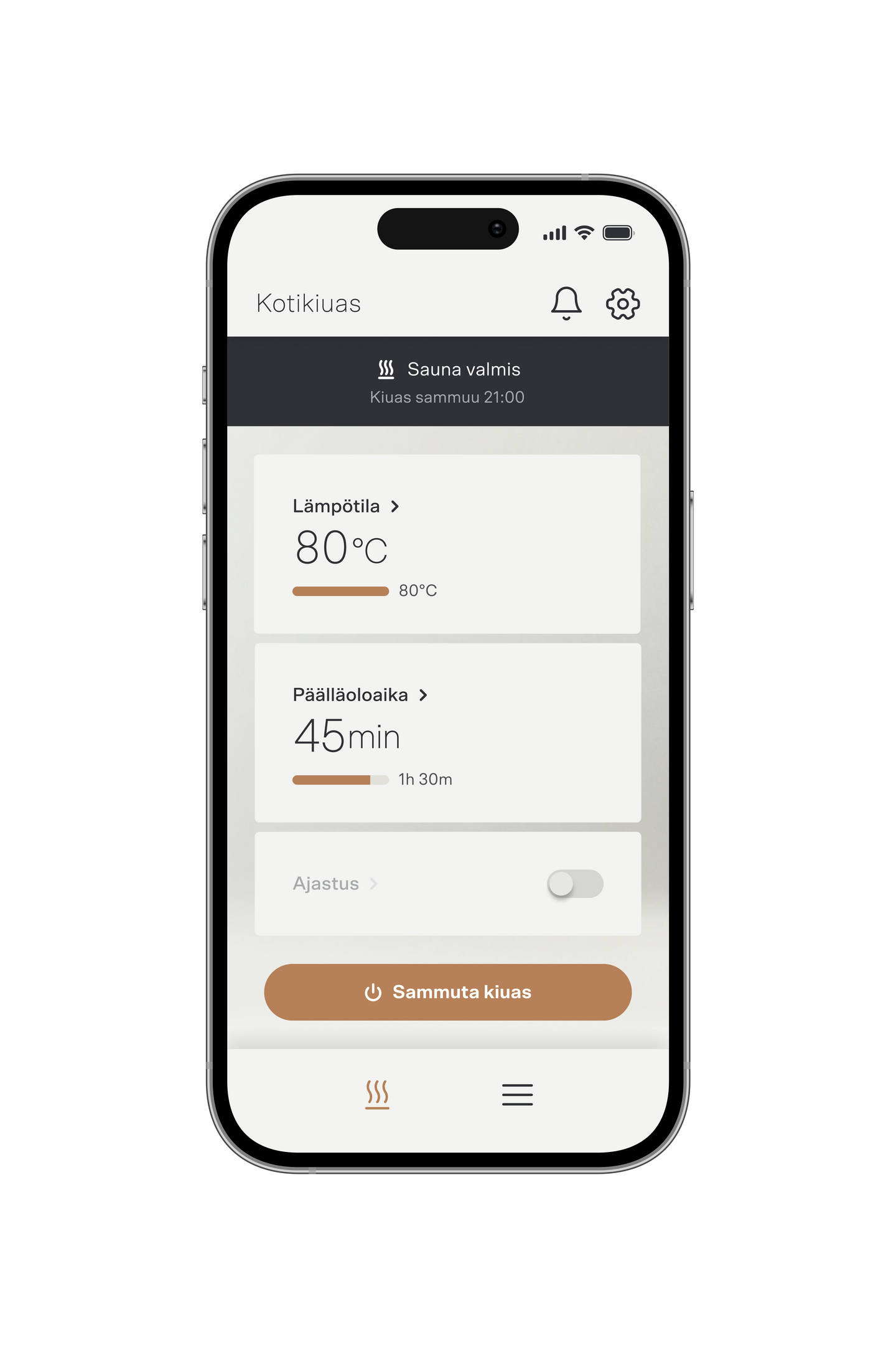 Sähkökiuas Narvi Ultra Small Flow Wifi -ohjain 6,0kW musta