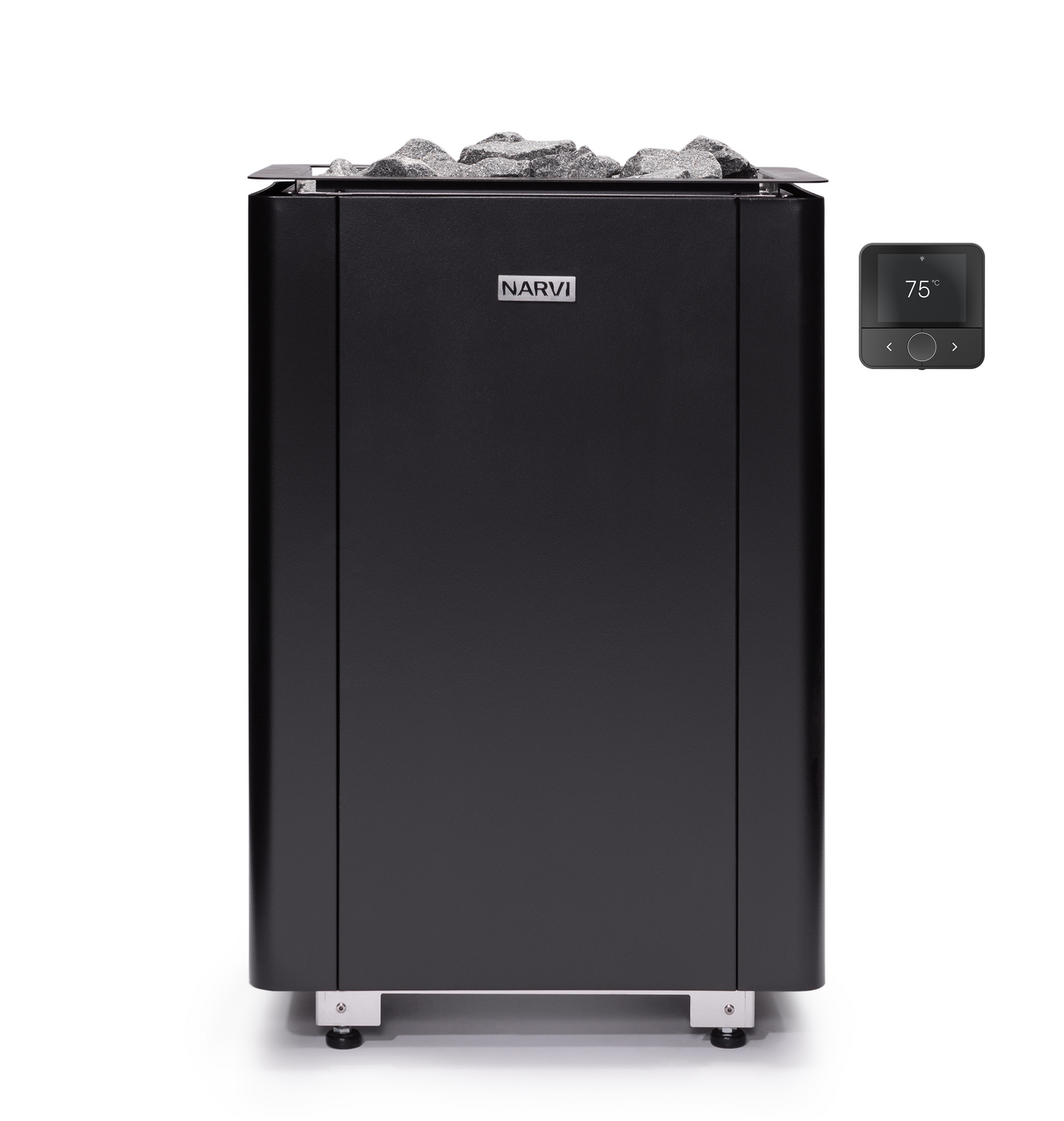 Sähkökiuas Narvi Ultra Small Flow-ohjain 6,0kW musta