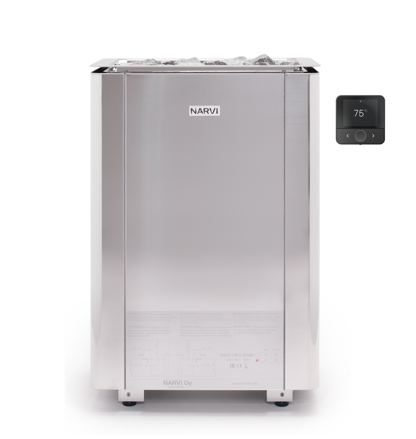 Sähkökiuas Narvi Ultra Small Flow-ohjain 9,0kW rst