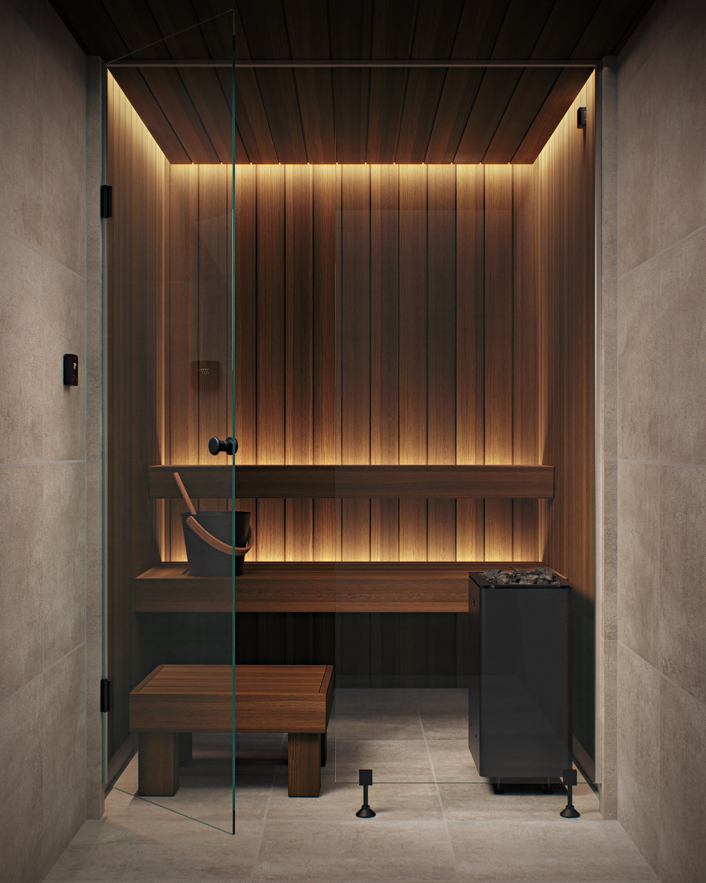 Sähkökiuas Narvi Ultra Small Flow-ohjain 6,0kW musta