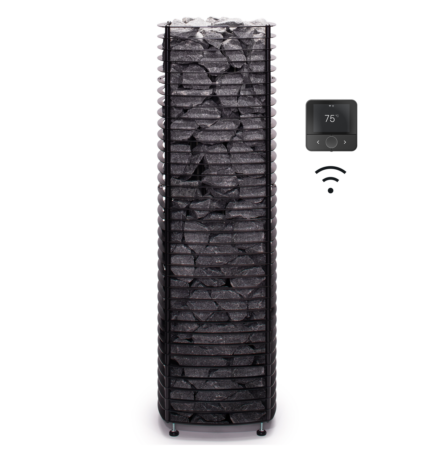 Sähkökiuas Narvi Velvet Electric Flow Wifi -ohjain 9,0kW musta