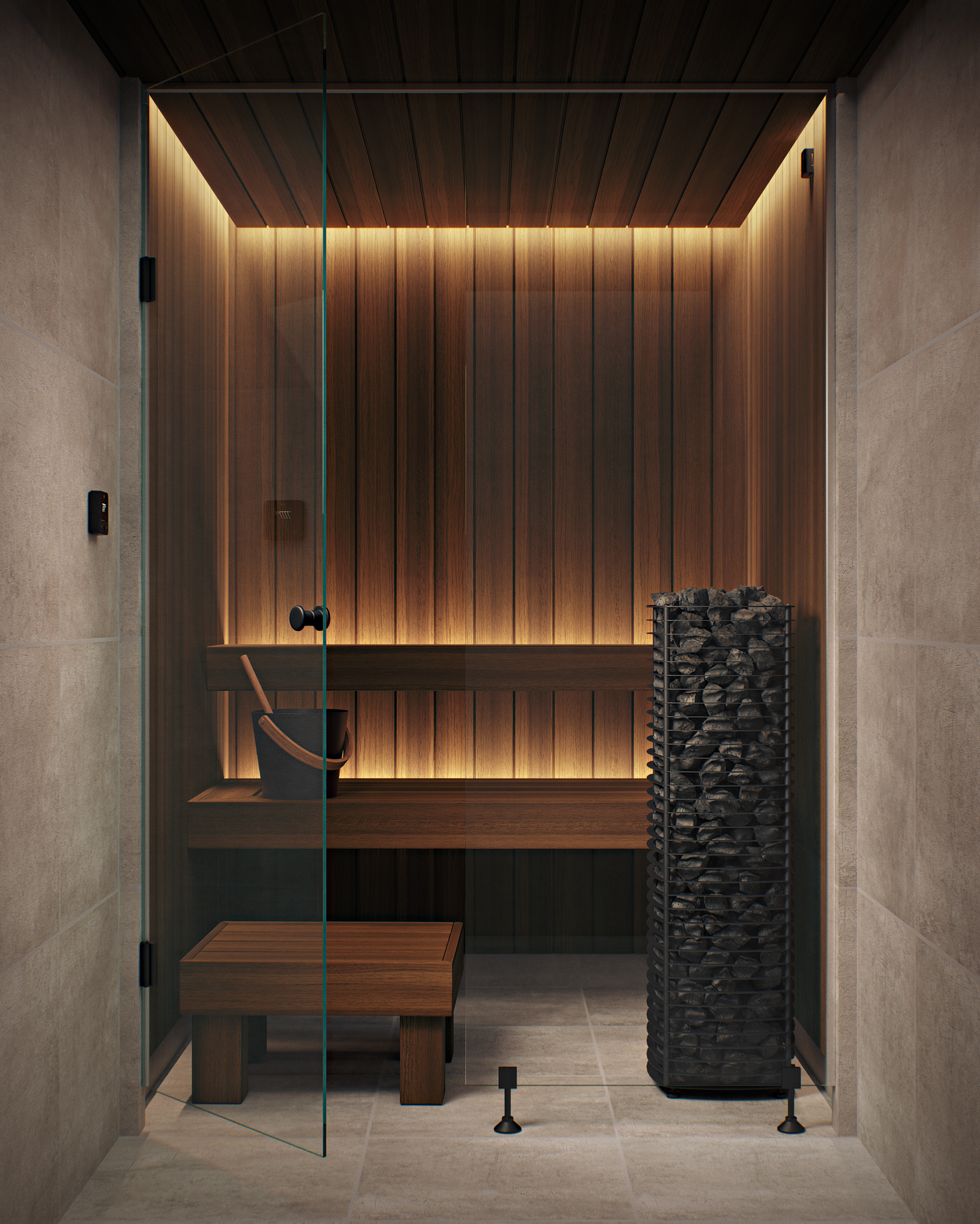 Sähkökiuas Narvi Velvet Electric Flow Wifi -ohjain 9,0kW musta