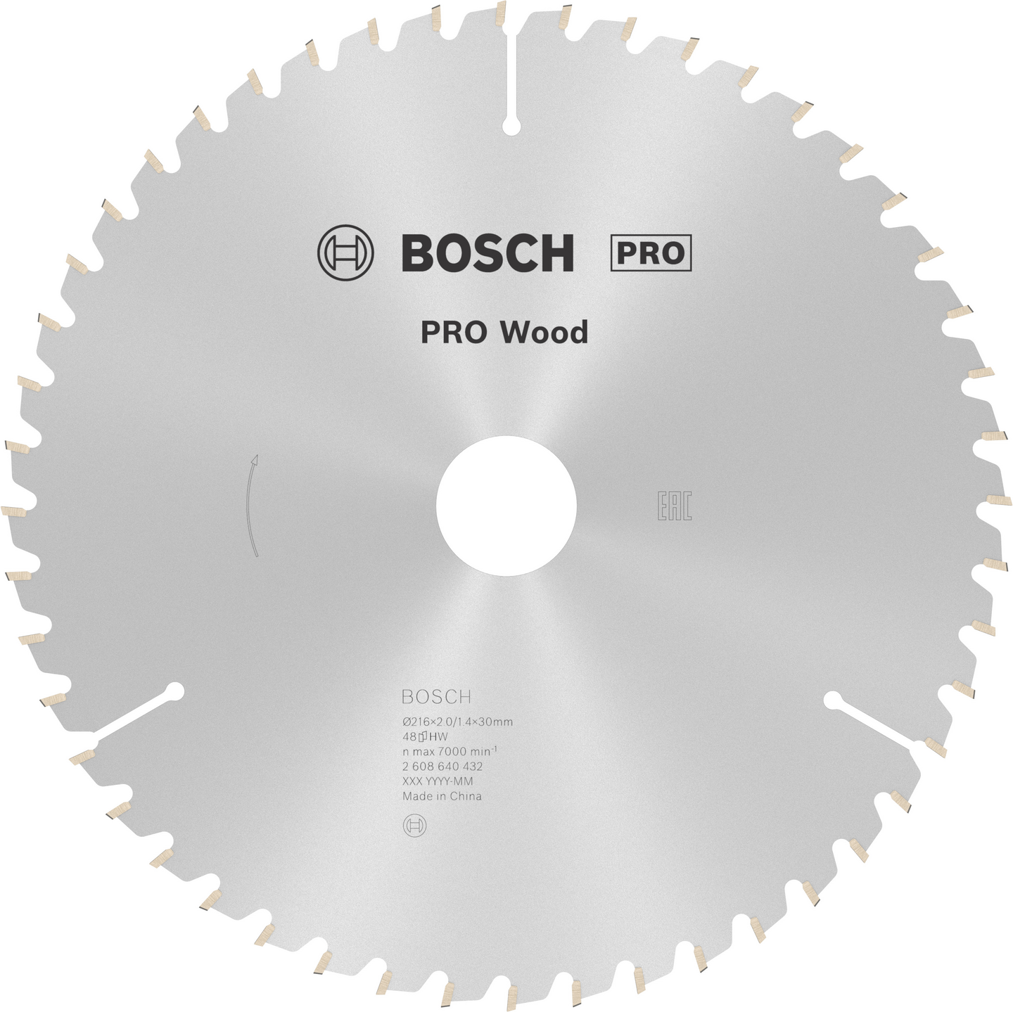 Pyörösahanterä Bosch PRO Wood 216x2x30mm T48