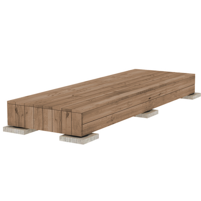 Valmisterassi PatioNord Aava 1x3 kestopuu