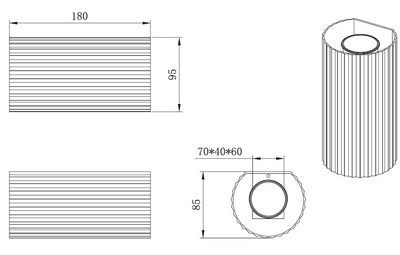 Seinävalaisin TRIO Soka 2xGU10 kahvi