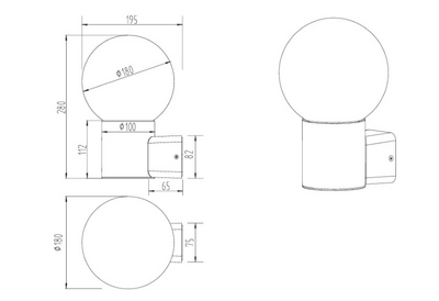Ulkoseinävalaisin TRIO Mures E27 antrasiitti