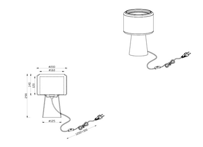 Pöytävalaisin TRIO Rocka E14 kromattu