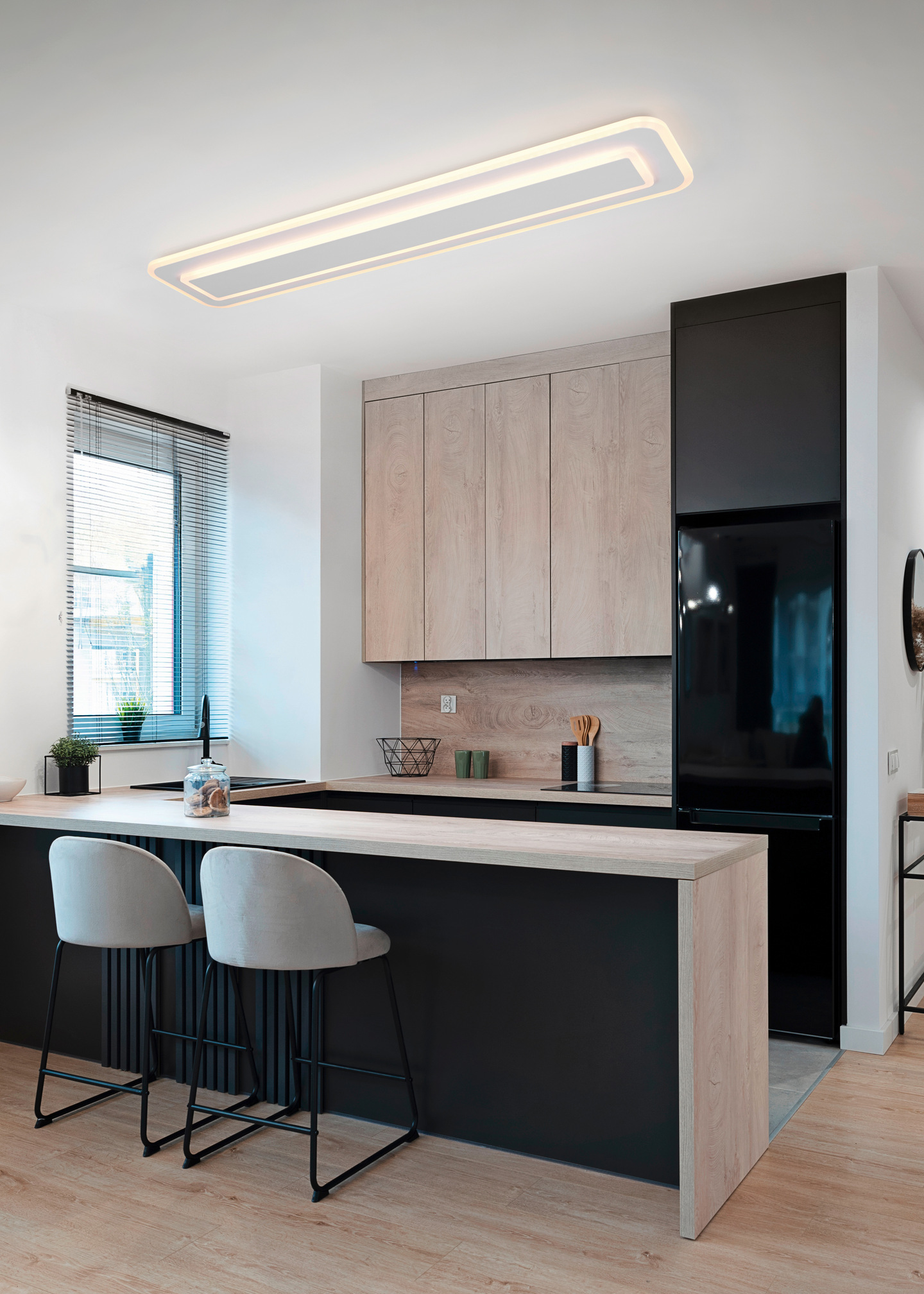 Kattovalaisin TRIO Riva led 14W 1500lm 90cm mattavalkoinen