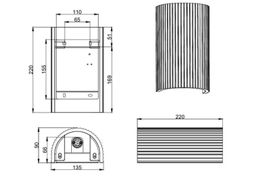 Seinävalaisin TRIO Raposa 2xGU10 valkoinen