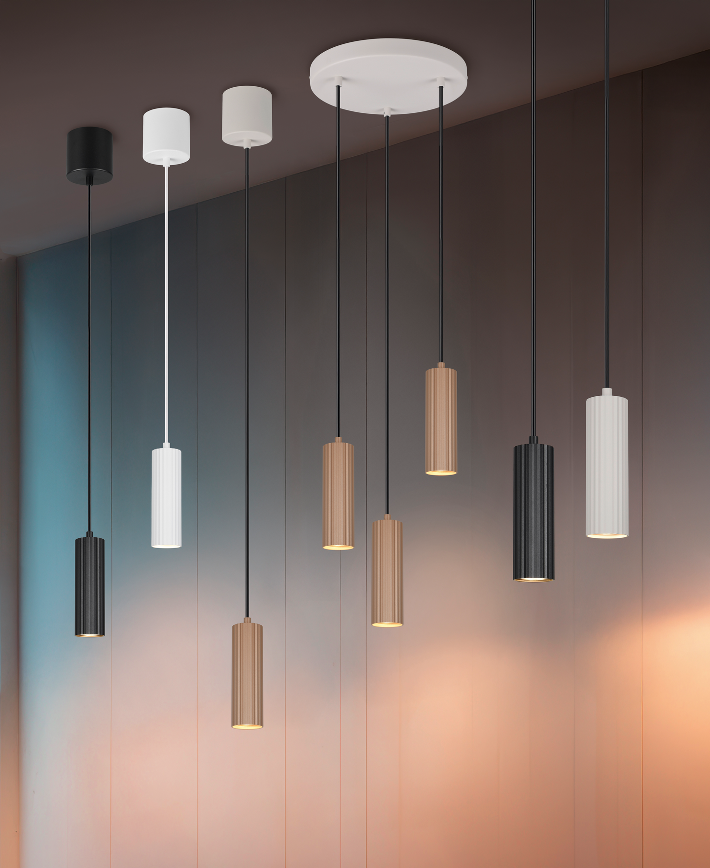 Riippuvalaisin TRIO Soka GU10 1-os lämmin harmaa