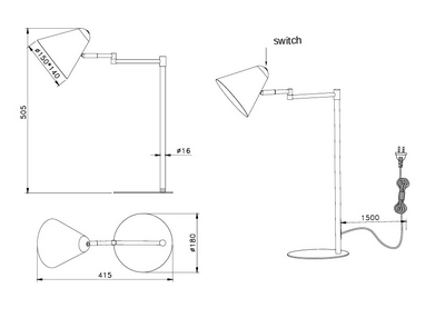 Pöytävalaisin TRIO Cosima E14 lämmin harmaa