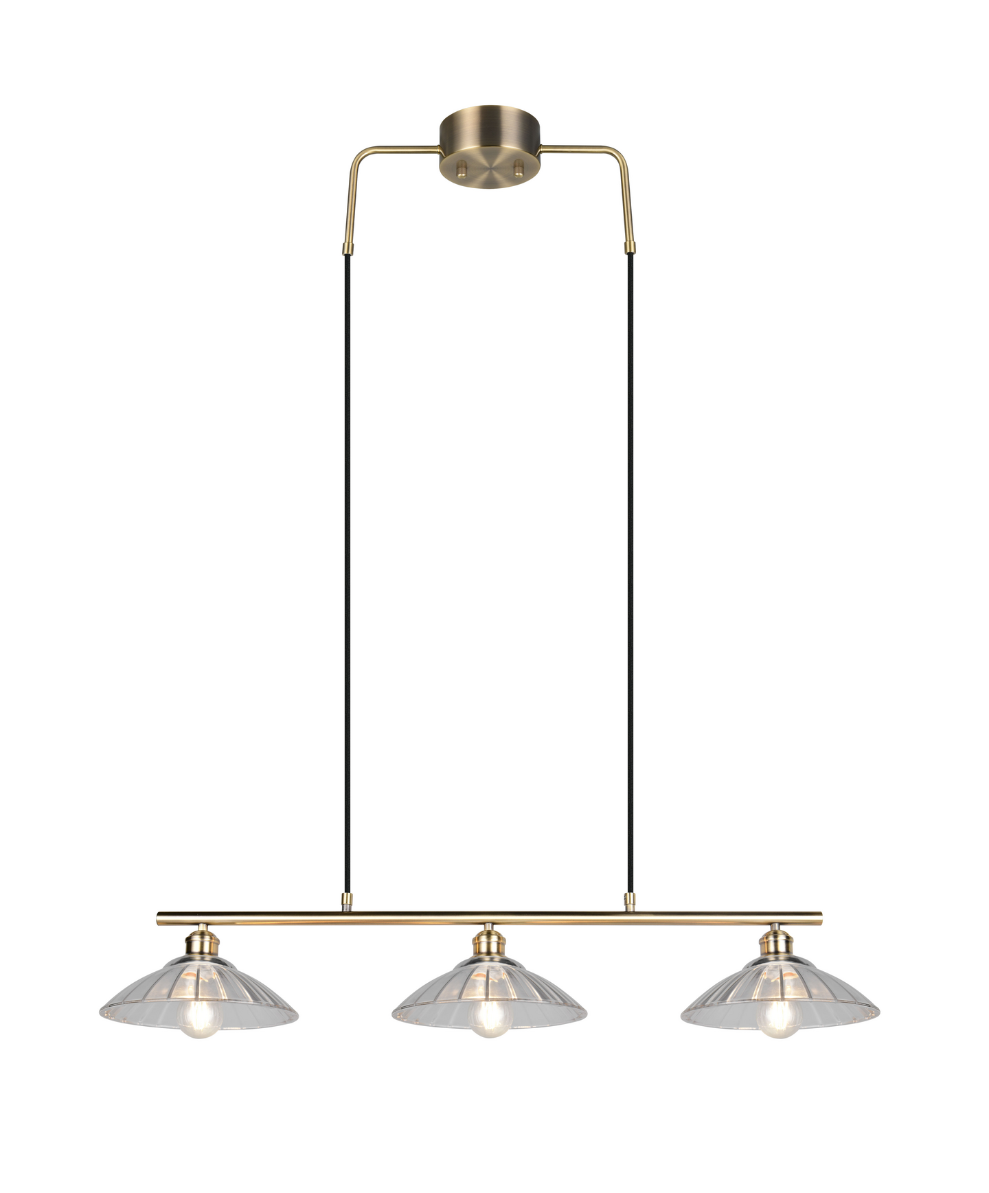 Riippuvalaisin TRIO Eluna E27 3-os antiikkimessinki/kirkas