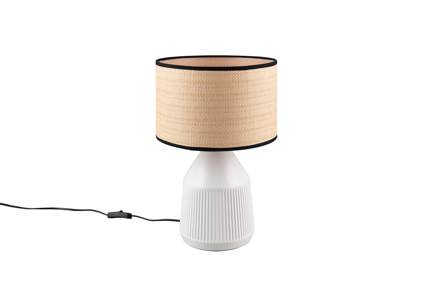 Pöytävalaisin TRIO Formentera E27 28cm mattavalkoinen