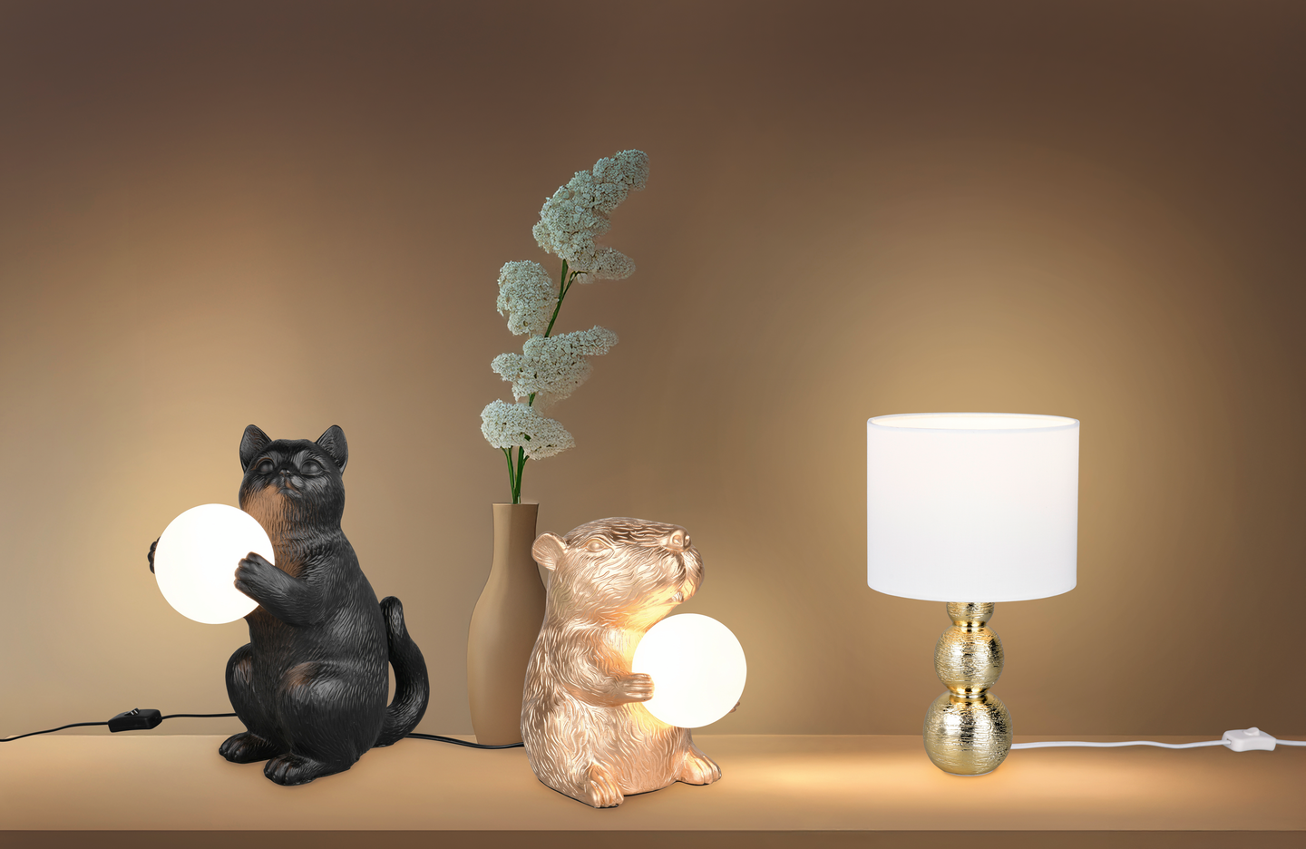 Pöytävalaisin TRIO Gatio G9 musta