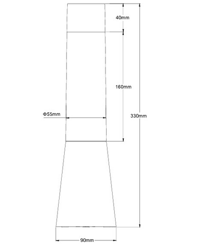Pöytävalaisin TRIO Martini led 0,4W mattamusta RGB