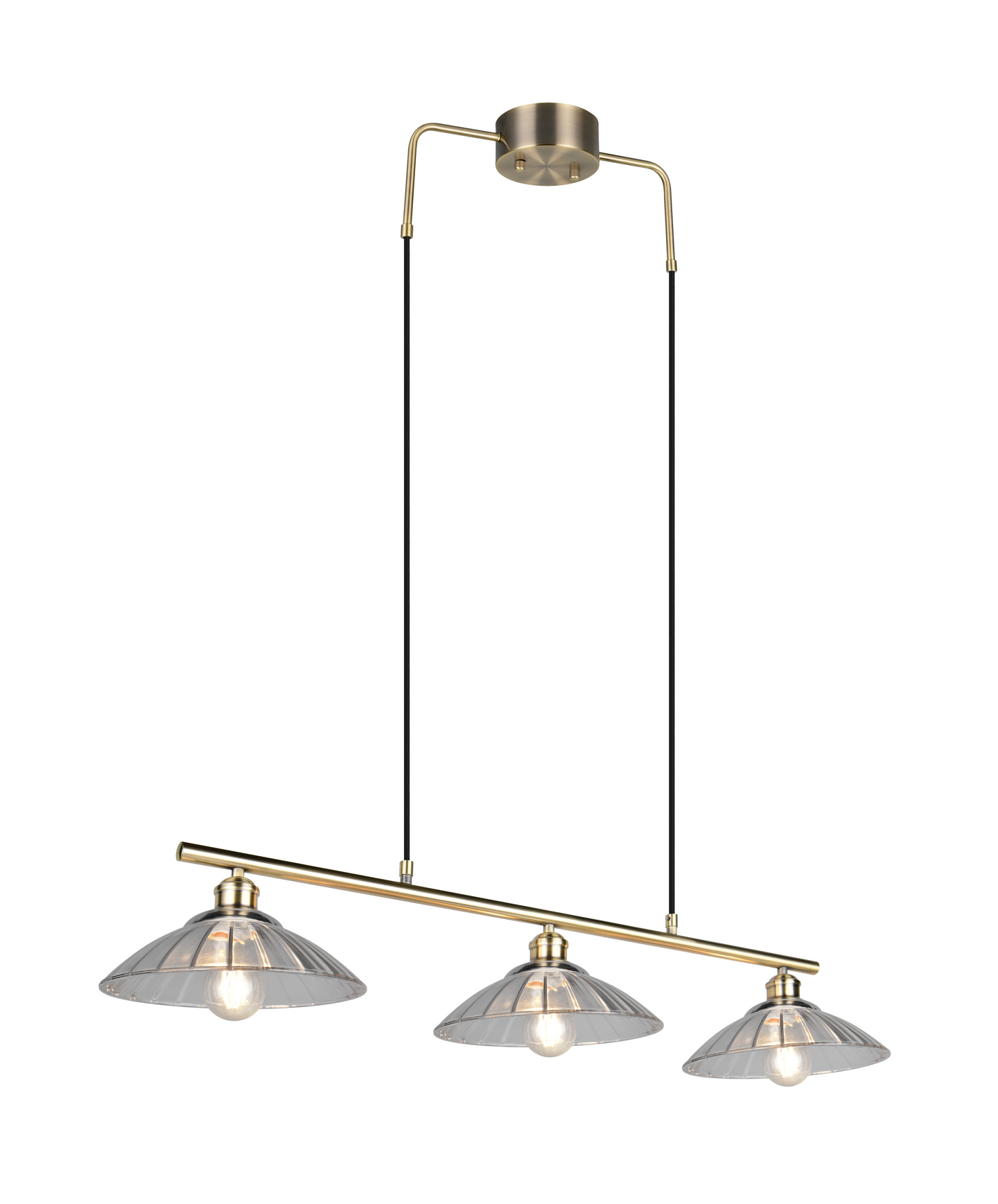 Riippuvalaisin TRIO Eluna E27 3-os antiikkimessinki/kirkas