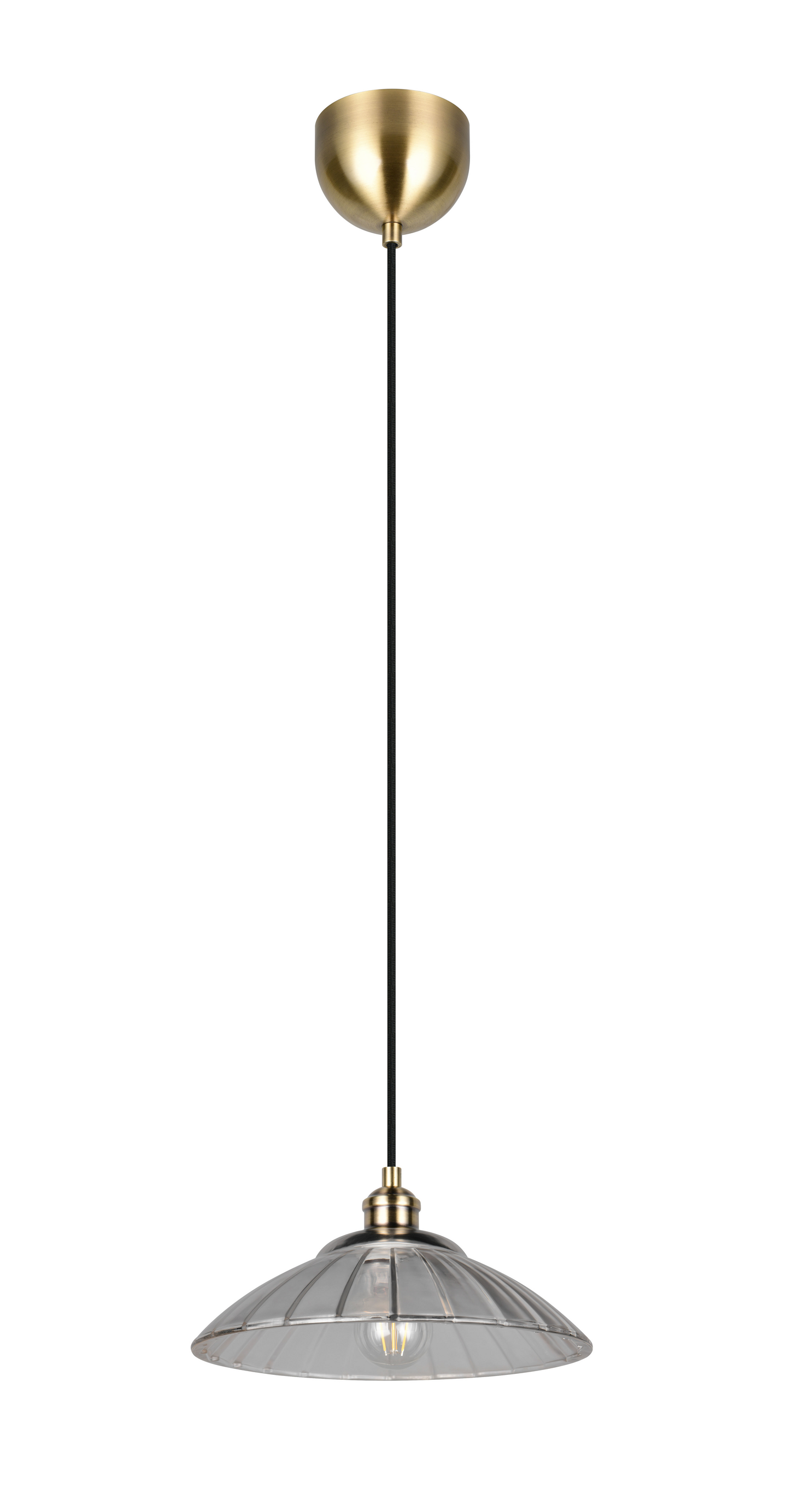 Riippuvalaisin TRIO Eluna E27 1-os antiikkimessinki/kirkas