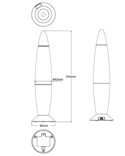 Pöytävalaisin TRIO Holly led 0,4W titaani RGB