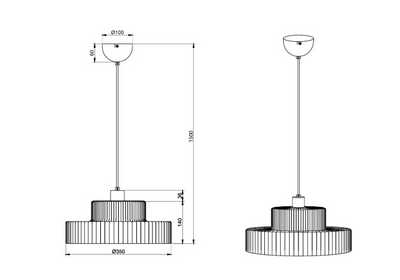 Riippuvalaisin TRIO Abella E27 mattamessinki/kirkas