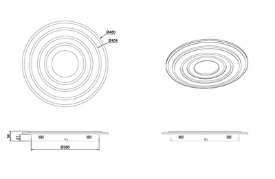 Kattovalaisin TRIO Costa led 50W 5850lm 48cm mattavalkoinen