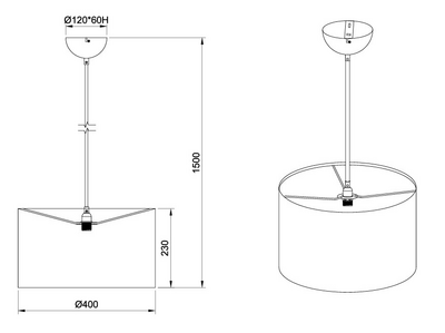 Riippuvalaisin TRIO Pardina E27 mattamusta/leopardi