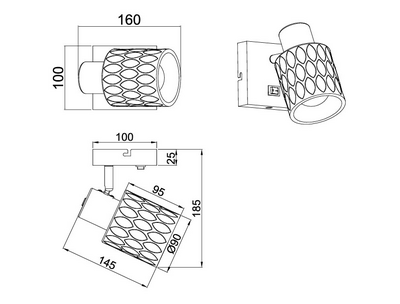 Spottivalaisin TRIO Jack E27 1-os mattamusta